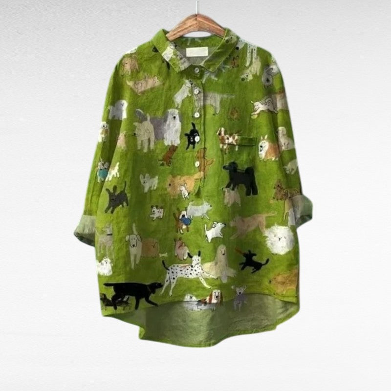 Cécile | Elegante Linnen Zomerblouse