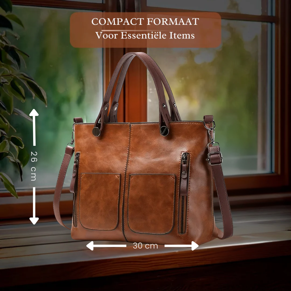 Ilse | Tijdloze Leren Schoudertas