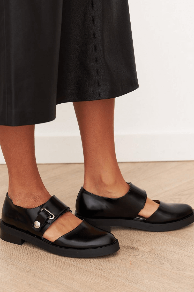 Zwarte Loafers met Gesp