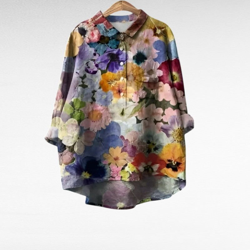 Élodie | Elegante Linnen Zomerblouse