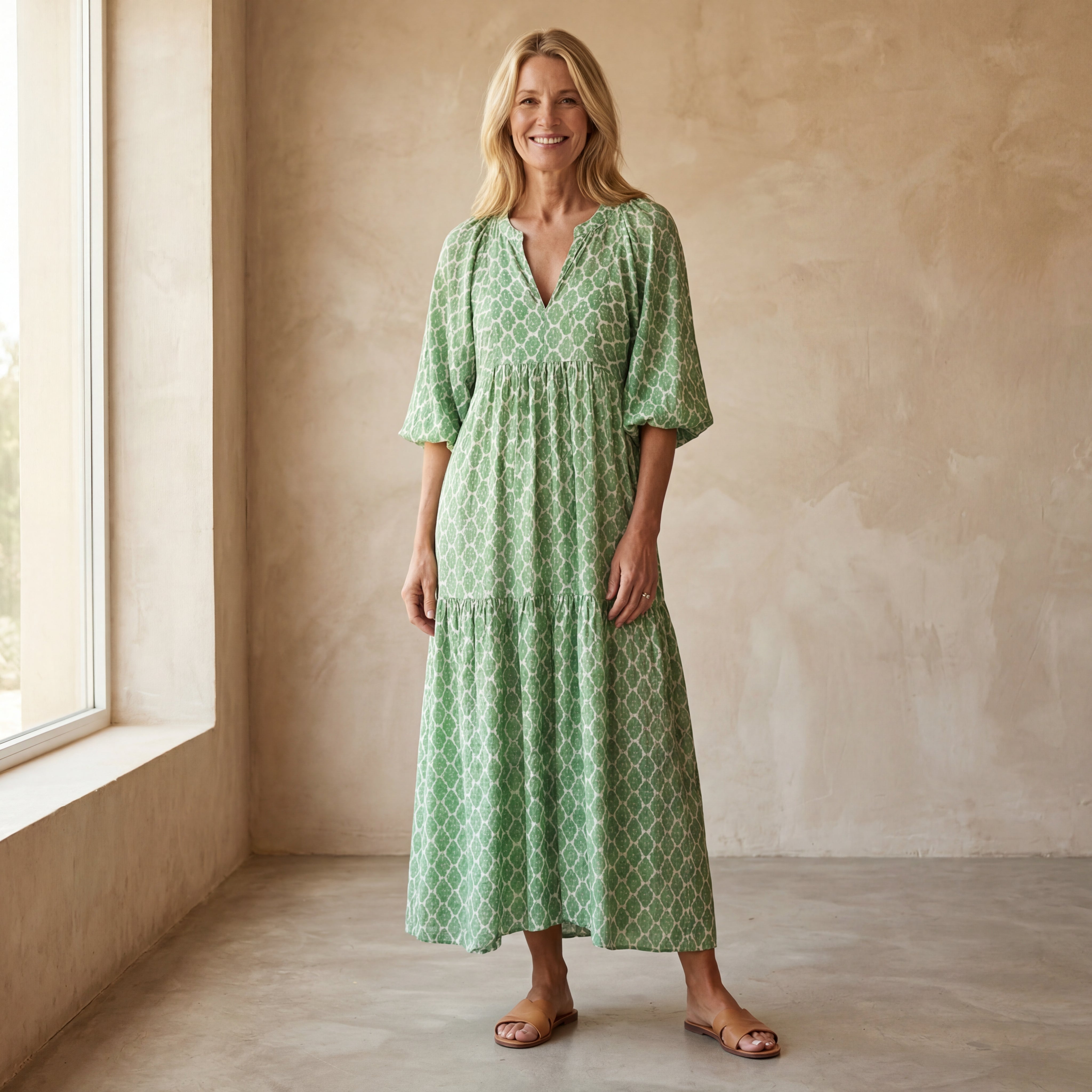 Sophie - Comfortabele Lange Jurk