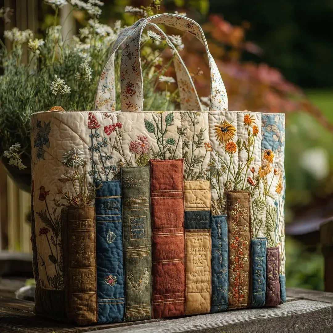 Gewatteerde Tas Boeken en Bloemen