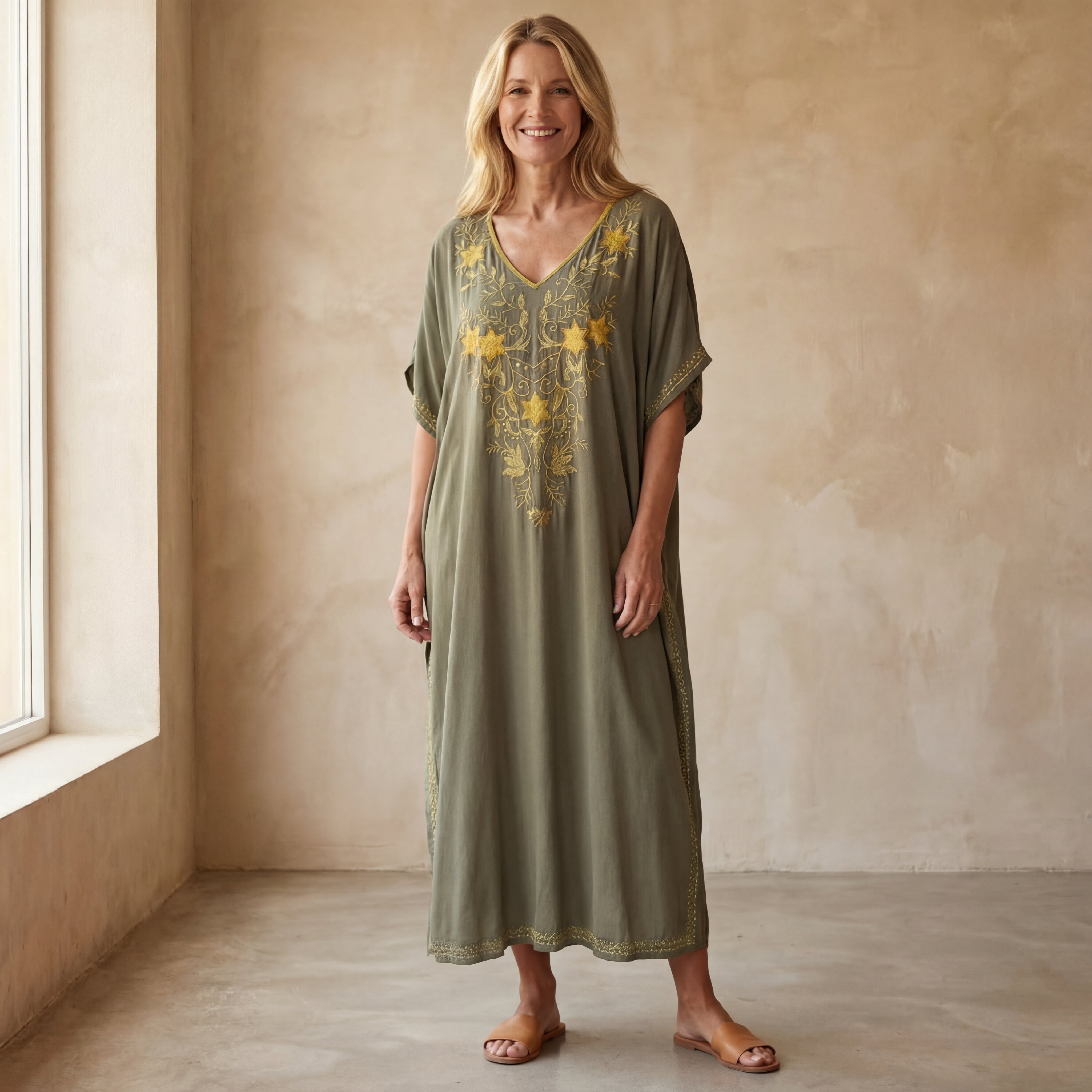 Marijke - Bloemen Kaftan Jurk