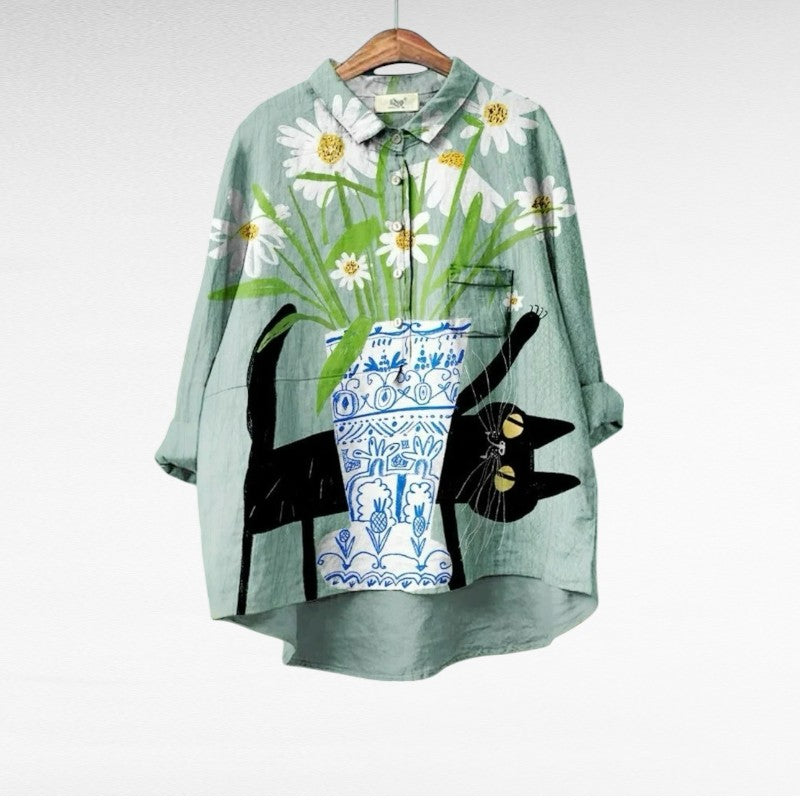 Alice | Elegante Linnen Zomerblouse