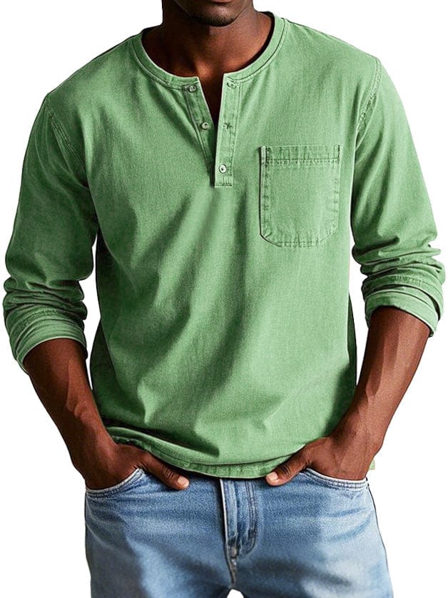 Finn - Vintage Casual Shirt (Lichtgroen)