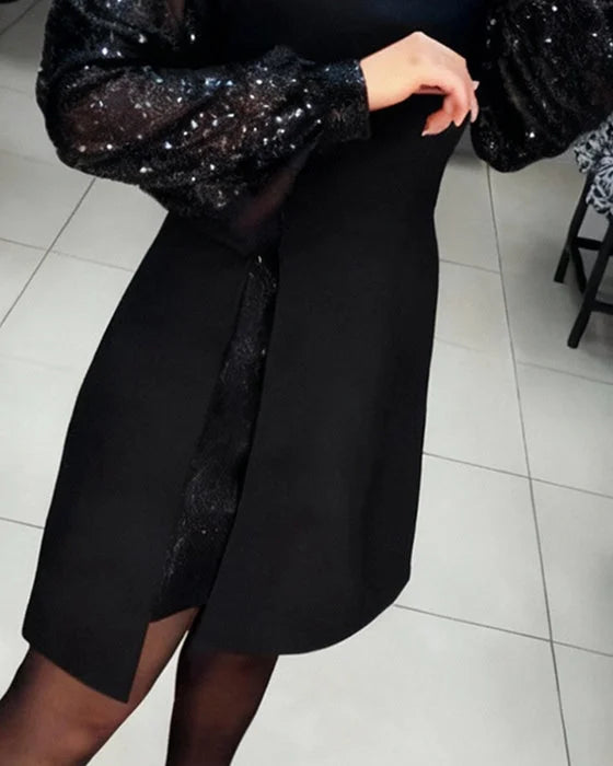 Vera – Elegante jurk met Stralende Pofmouwen