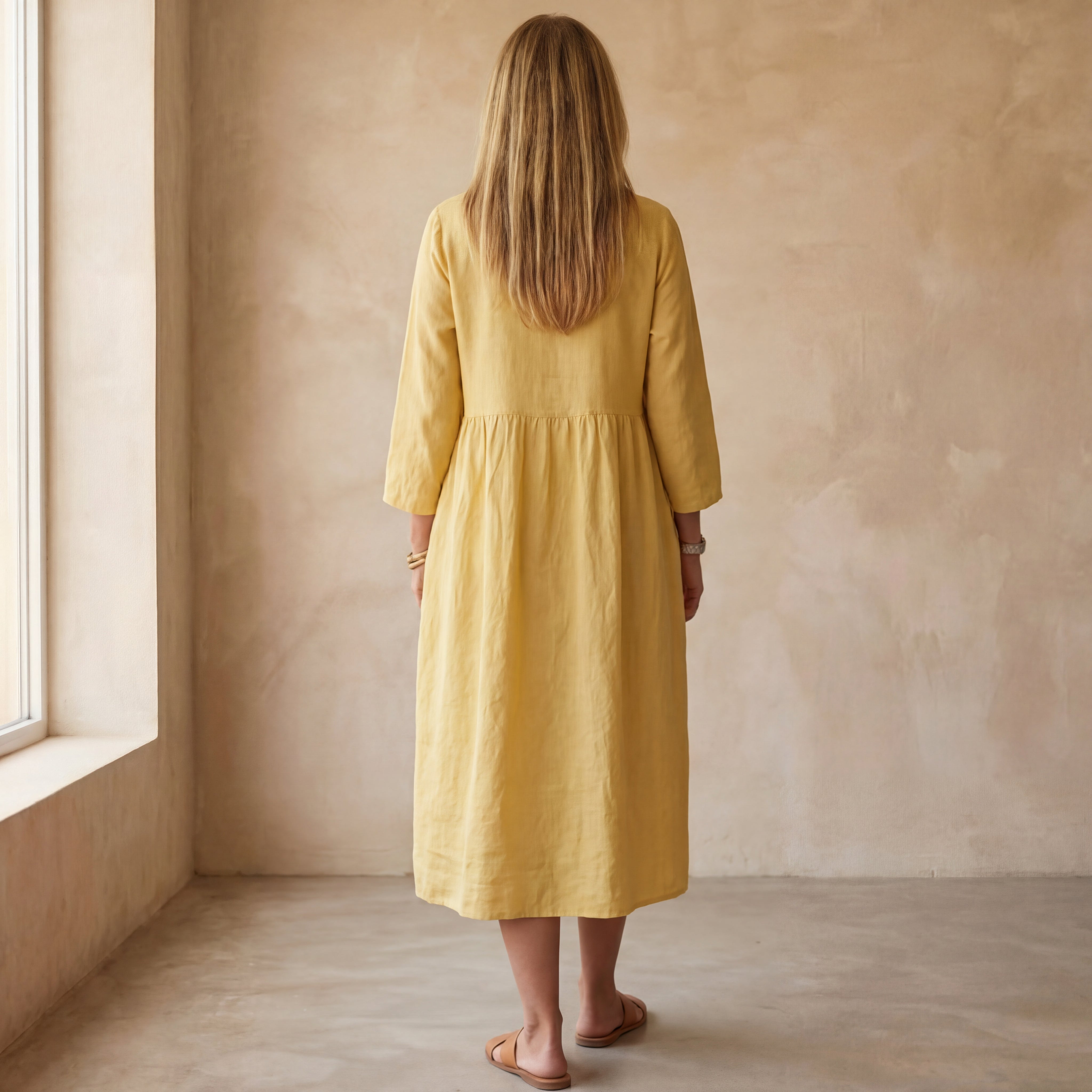 Sanne - Elegante Katoenen Jurk