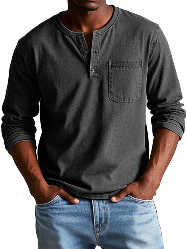 Finn - Vintage Casual Shirt (Zwart)