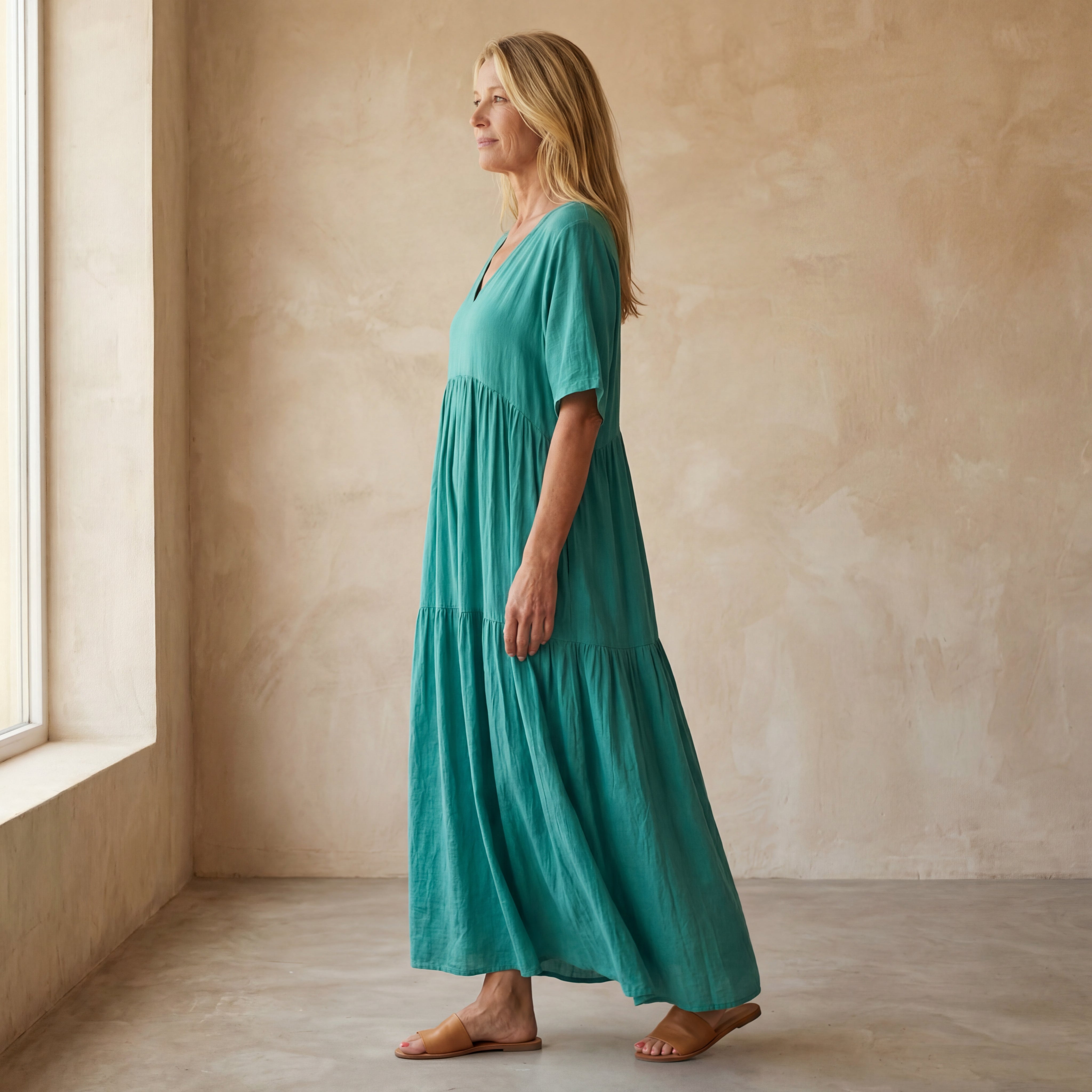 Iris - Comfortabele Katoenen Jurk