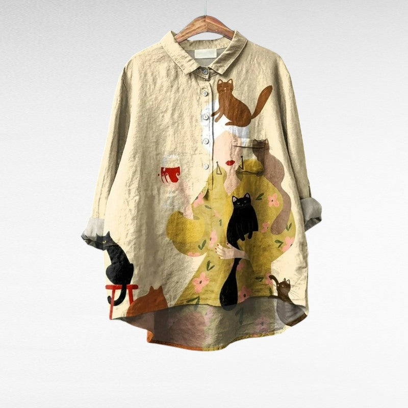 Ariane | Elegante Linnen Zomerblouse