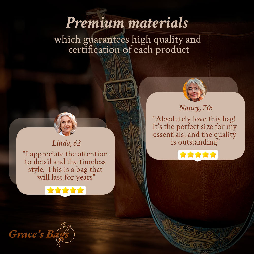 Elena's vintage charme | Elegante vintage leren schoudertas