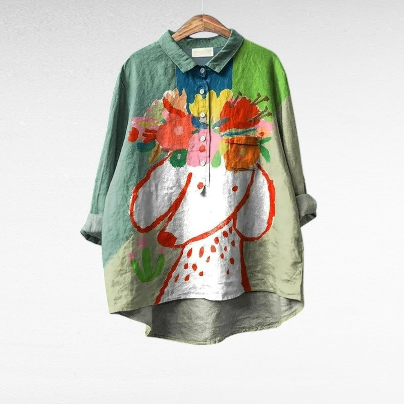 Aurélie | Elegante Linnen Zomerblouse