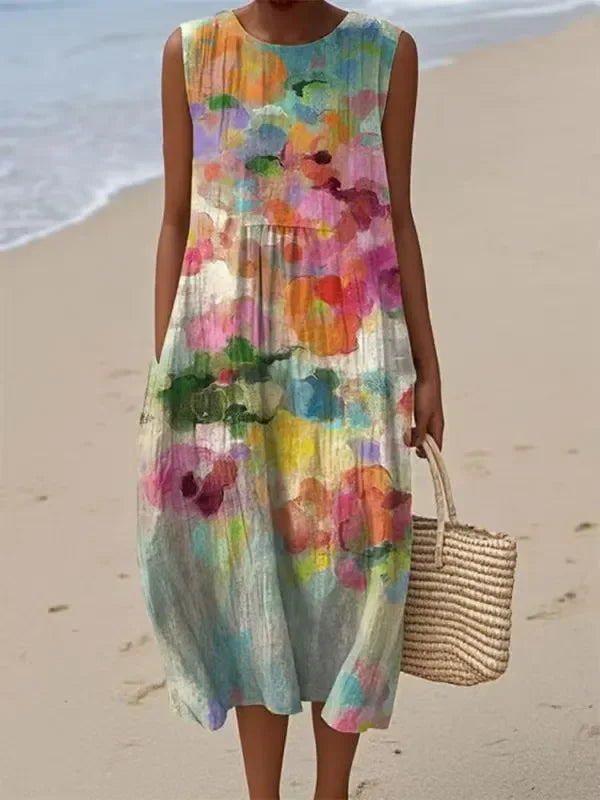 Mirte Veelzijdige Meer­kleurige Midi Jurk