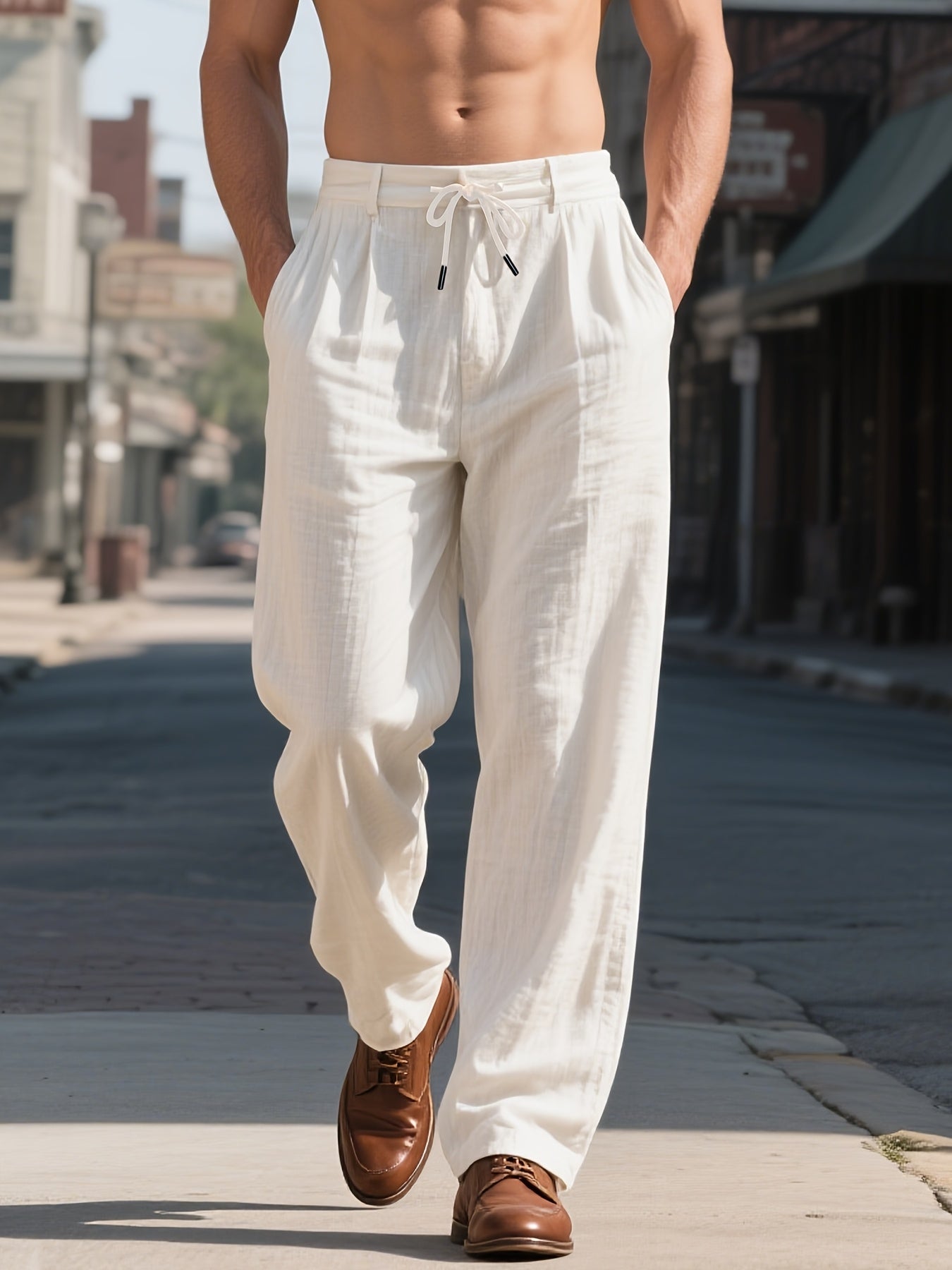 Trevino Casual Linnen Zomerbroek