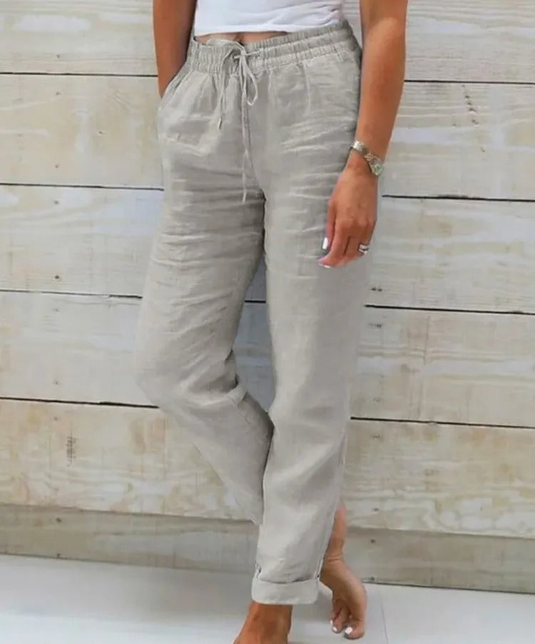 Mia -  Ademende Linnen Pantalon, Casual en Stijlvol