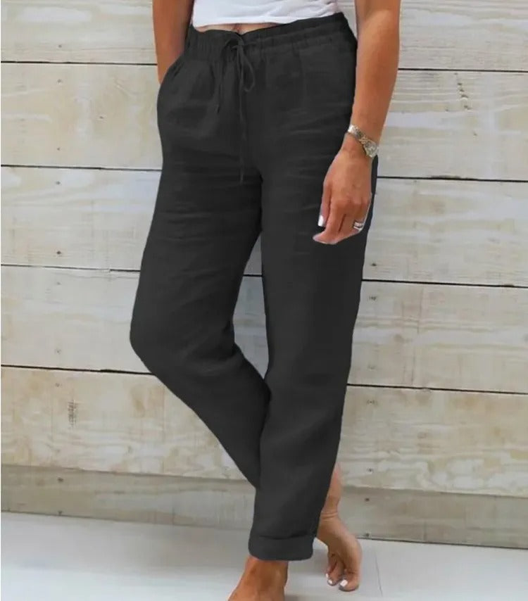 Mia -  Ademende Linnen Pantalon, Casual en Stijlvol