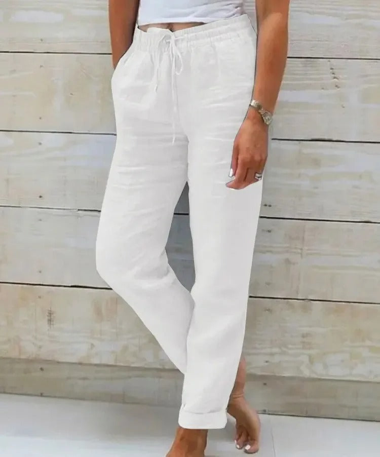 Mia -  Ademende Linnen Pantalon, Casual en Stijlvol